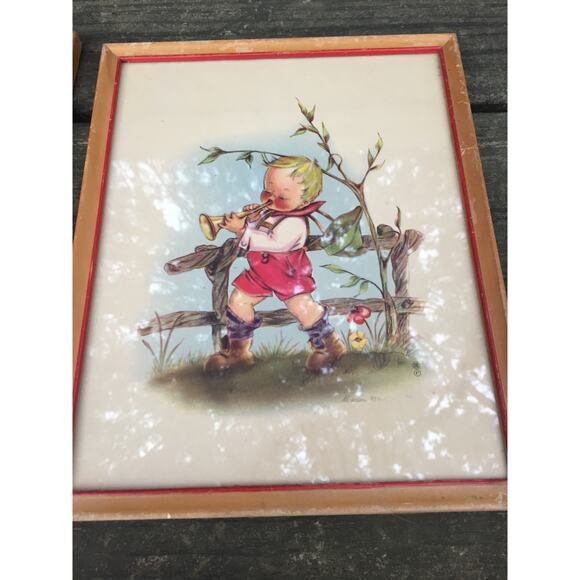 set of 3 framed vintage Henry B. Sandler nursery lithograph Art Prints children - Picture 7 of 12